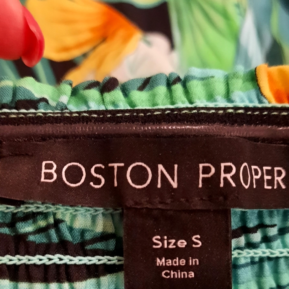 NWOT Boston Proper Floral Strapless Midi Dress - Picture 5 of 15